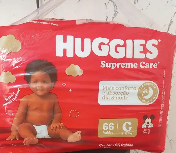 Fralda Huggies G 66 unidades
