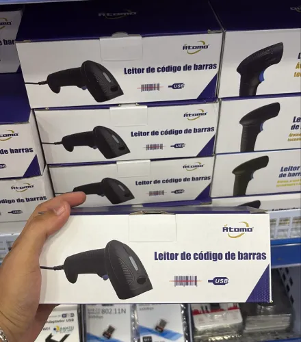 Leitor de código de barras Atomo - Entrega Rápida + Garantia 1 mês