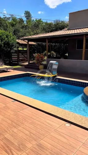 Chácara à venda em condominio fechado mobiliada com 3 quartos, 1 suite, espaço gourmet - S