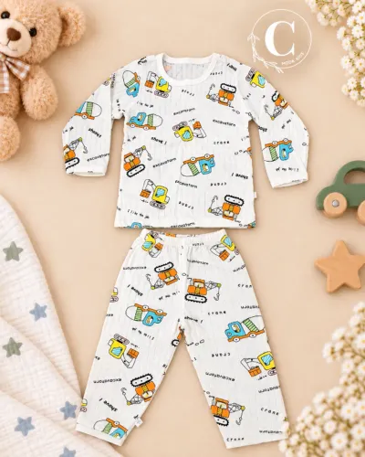 Pijama de Frio Infantil Menino 100% algodão - 2 anos
