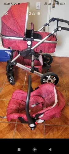 Carrinho Moisés com bebê conforto Importado Smat Kids Edição limitada 