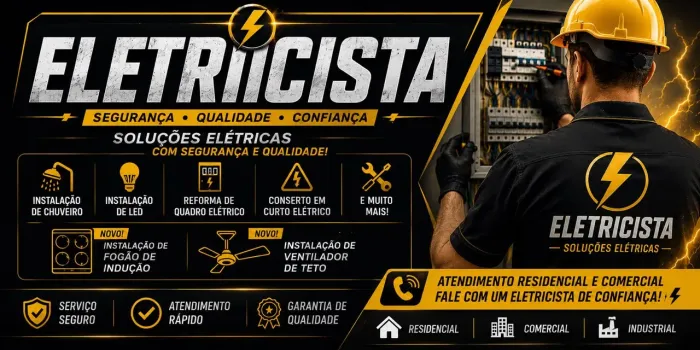 Eletricista ligou chegou