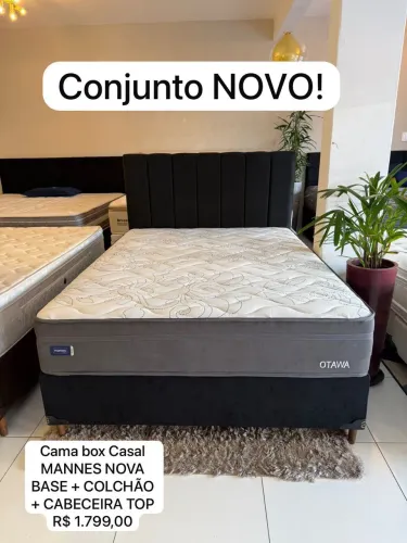 Cama Box Casal MANNES NOVA - ENTREGO