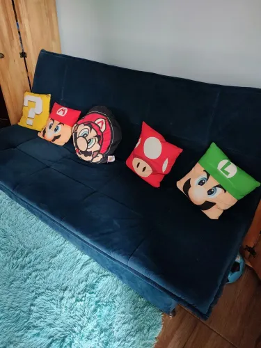 Sofá cama azul 