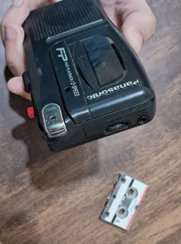Panasonic micro cassete recorder fastplayer 2x japonês importado funcionando s/ fita
