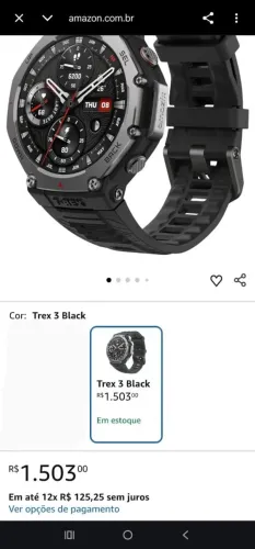 Smartwatch ? Amazfit T-Rex 3 zero precinho pra levar