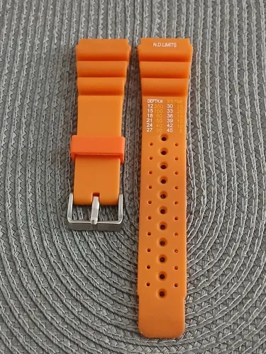 Pulseira para relógio CITIZEN AQUALAND 24mm cor laranja 