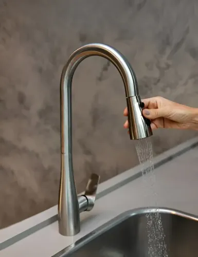 Torneira Cozinha Flexível Monocomando Inox Gourmet Eloria 3 Jatos