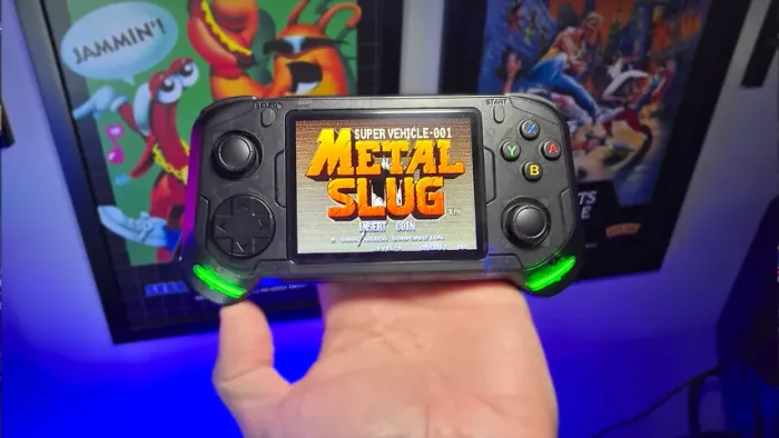 Portátil RX6H 64gb Emuelec completo na caixa (N64, SNES, DC, PSP, Mega, MAME, arcade, etc)