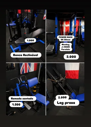 Academia COMPLETA, Aparelhos de musculação.