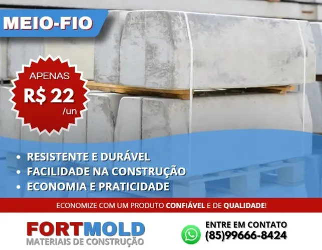 MEIO-FIO PRÉ-MOLDADO