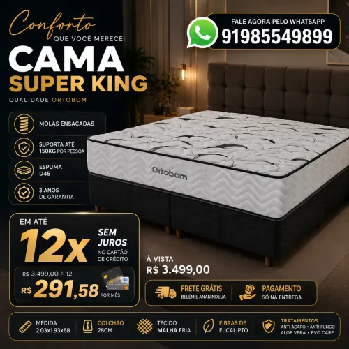 ? LIQUIDAÇÃO TOTAL! ? Queen e Super King ? Frete Grátis + Pague Só na Entrega ?
