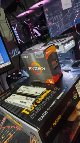 Kit Ryzen 5500x3d 16gb 2x8 3200mhz RGB Tug Gaming A520 plus 2
