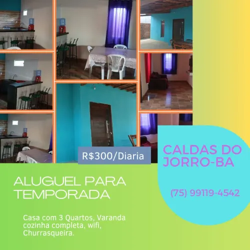 Alugar casa finais de semana e temporada [Caldas do Jorro-Ba]