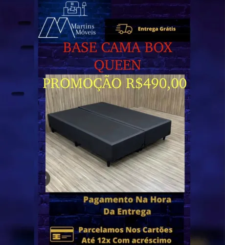 GRANDE PROMOÇÃO BASE CAMA BOX QUEEN ENTREGA GRATIS ACEITA CARTÃO