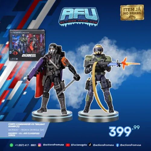 Hasbro 2 Pack Gi Joe Corps Commander Vs Twilight Guard