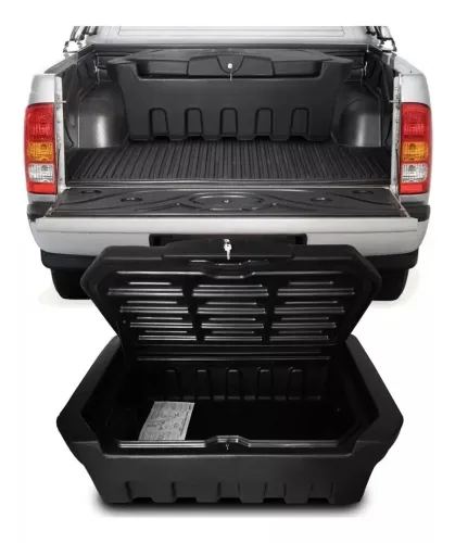 Caixa Baú para Caçamba de Caminhonete com Chave 