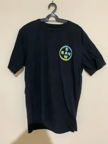 Camiseta BAW Clothing Preta Logo Circular - Tamanho P