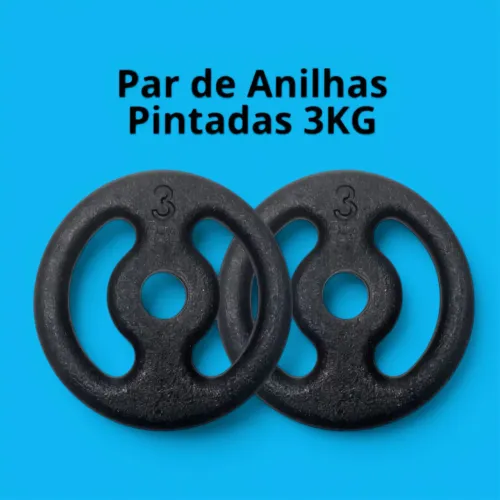 Par de 3 kg Anilha Pintada
