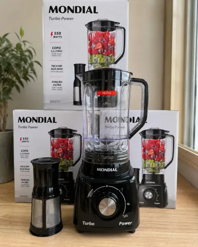 Liquidificador mondial Turbo Power 550W Novo