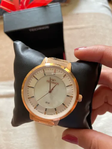 Lindo Relógio Feminino Technos Rosé, fundo Madrepérola - NUNCA USADO