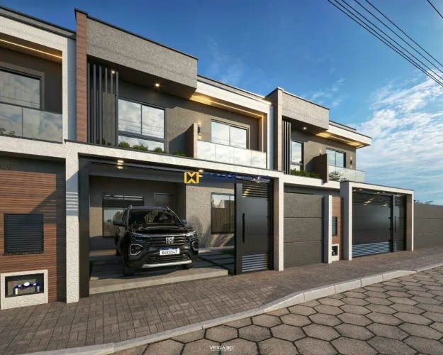 Venda: Sobrado Geminado Alto Padrão 98m² 1 Suíte + 2 Dormitórios, Centro, Navegantes
