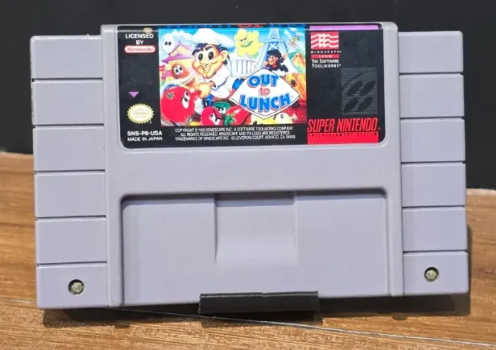 JOGO OUT TO LUNCH SUPER NINTENDO ORIGINAL
