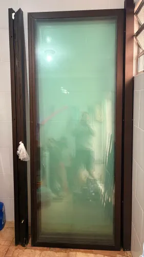 PORTA DE CORRER 2 FOLHAS ALUMÍNIO