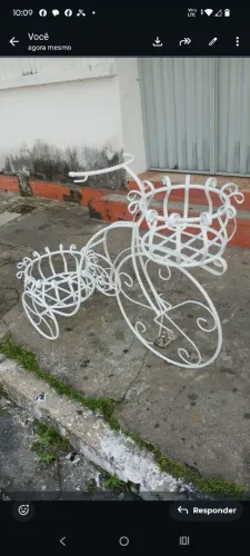 bicicleta ? de ferro antiga pra decoração e jardim 