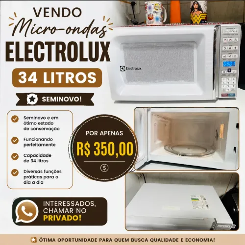 Microondas Eletrolux 34 lts