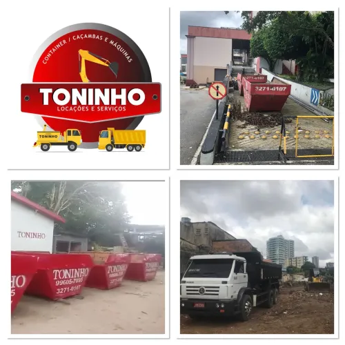 Aluguel de caçambas estacionárias para coleta de entulho