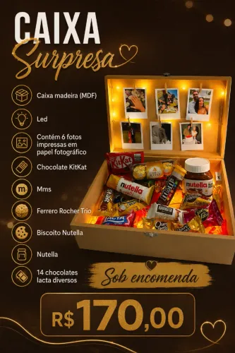 Caixa Surpresa Personalizada Dia Dos Namorados 