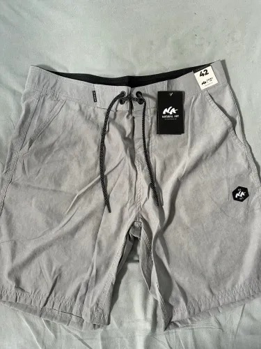 Bermuda c/Bolso Hibrida Cupro Like 20 Cor:Cinza;Tamanho:42