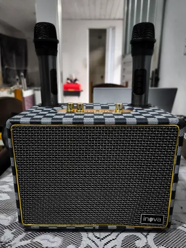 CAIXA DE SOM BLUETOOTH E KARAOKÊ 