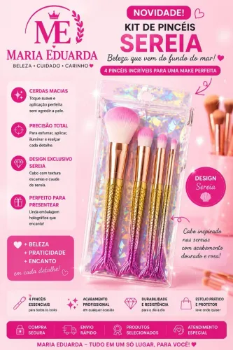 Kit Pincéis para Maquiagem