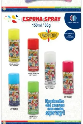 Tinta Spray Cabelo Carnaval