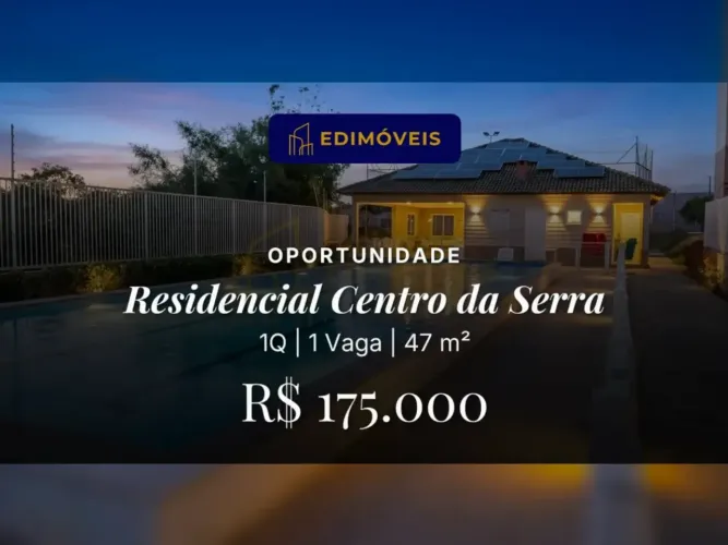Incrível Apartamento em Condomínio Club no Residencial Centro da Serra  Pronto para Morar!