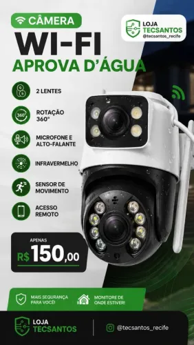 Câmera Wi-fi 2 lentes