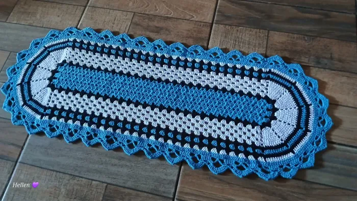 Tapete/passadeira de crochê