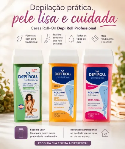 REFIL CERA ROLL-ON DEPI ROLL - 30 UNIDADES