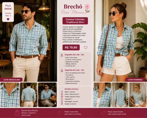 Camisa Colombo tradicional shirt t3
