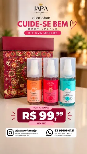 Kit Trio Cuide se bem Body Splash
