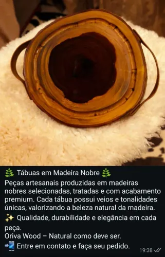 Tábua e carne feita com madeira nobre (ipê)