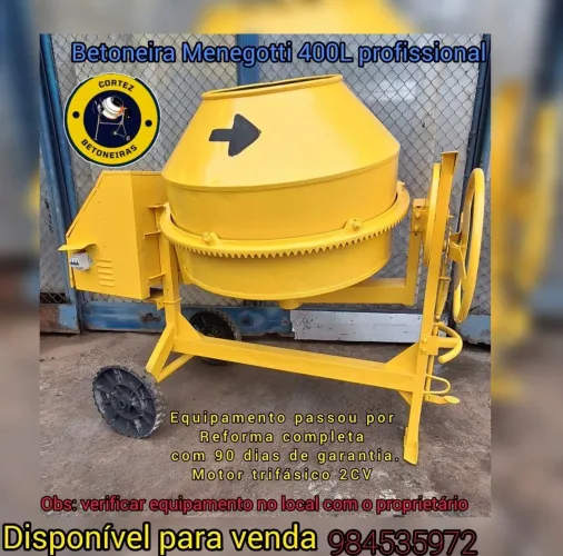 Betoneira Menegotti 400L profissional