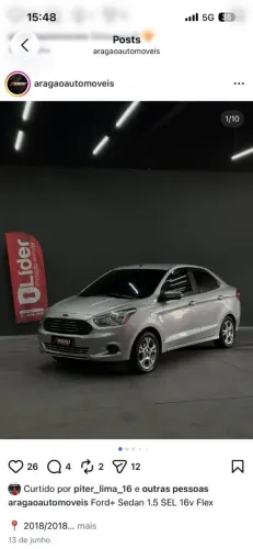 Ford KA+ Sedan 1.5 SEL 16V Flex 4P 2018
