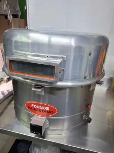 Forno de pizza lastro de 40cm a gás acendimento automático forno paulistano