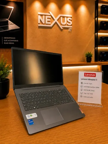 Notebook Lenovo IdeaPad 3 - Core i5 | 11º geração | 256GB SSD | 8GB DDR | 15,6"