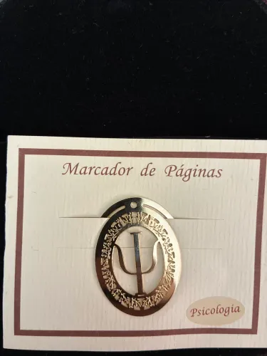 Marcador de páginas banhado a ouro 18K