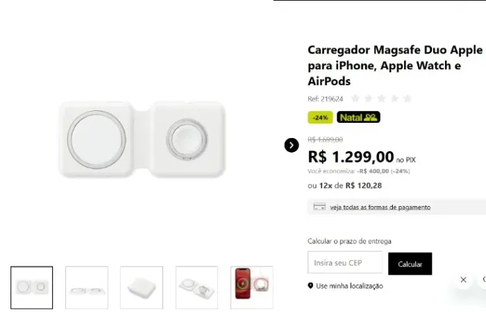 Carregador Apple Magsafe Duo Original