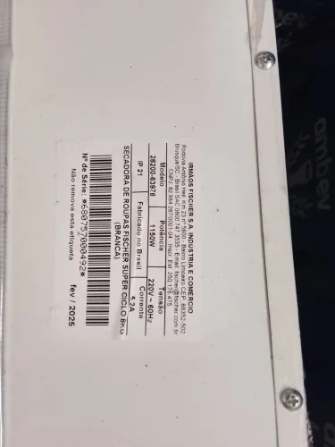 Secadora de roupas Fischer super ciclo 8kg